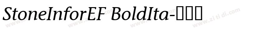 StoneInforEF BoldIta字体转换